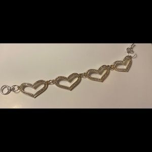 Heart pave zirconium bracelet